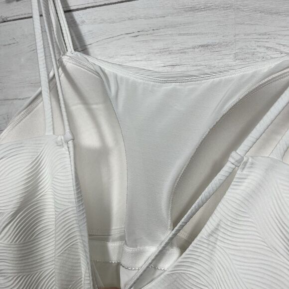 Calia womens strappy back one piece swim suit size 16 white bridal NEW - Picture 4 of 5